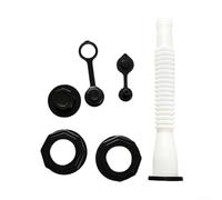 Bec verseur flexible de 2,2 cm pour jerrican - Bec verseur de rechange robuste en polyéthylène haute densité avec couvercle anti-poussière jaune 20,6 cm (blanc, lot de 1 pièce)