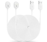 BECEMURU Câble de charge Arlo Ultra/Arlo Pro 3 Câble magnétique résistant aux intempéries Compatible avec Arlo Ultra&Ultra 2/Arlo Pro 3/Pro 4 caméra de surveillance(blanc) (20ft/6m, 2 Paquet)
