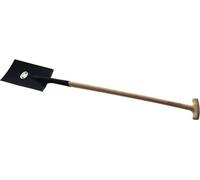 Bêche à lame tubulaire, dimensions 275 x 180 mm, série 2, avec manche en T de 850 mm, 1 700 g