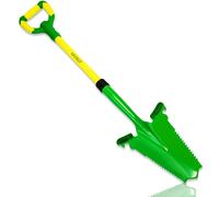 Bêche à racines pelle de jardin acier au carbone - 114 cm - Manche en fibre de verre - Lame verte 25 x 35 cm - Pour jardin et potager