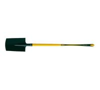 Leborgne, Bêche à rebord manche novagrip pomme 100 cm, Tête Acier Trempé, Bord Arrondi, Repose-Pieds, Douille robuste, Conseillées pour les sols légers ou peu collants, sans cailloux