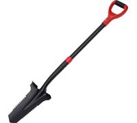 Bêche avec dents pour mots jusqu'à 3 cm - 195 mm de largeur de travail poignée ergonomique en D pour l'horticulture et l'entretien du paysage Bêche pour racines Extracteur de racines