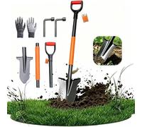 Bêche avec Scie à Racine 115 cm, Bêche de Jardin Robuste avec Bord de Scie | Poignée Ergonomique en D, Bêche en forme de V, pour Jardin, les Sols Durs, les Racines et le