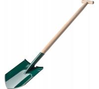 Bêche de jardin - Pelle - Lame métallique tranchante - Manche en bois - Stable - 116 cm