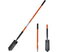 Bêche de jardinier 104 mm - Bêche de jardin à large lame - Bêche de drainage avec manche en fibre de verre - Bêche pointue pour le jardinage - creuser, faire des trous, planter - Bêche d'environ 1,4 m