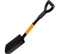 Bêche en acier trempé, 75 cm, bêche de jardin avec manche métallique et poignée en D, petite pelle pour les travaux de jardinage et de construction