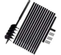 vidaXL Tarière manuelle 150 mm avec poignée Tube d'extension 13 m