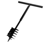 Bêche et tarière manuelle 180 mm Double spirale acier Noir