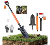 Beche Jardinage Coupante 115 cm,Root Slayer,Pelle de Jardin,Bêche spécial massifs,Dents Ultra-aiguisées en Acier, Ultra-résistante et légère,Acier 1050Mn