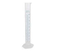Bécher à cylindre gradué en plastique Transparent Tube à essai de mesure scientifique bec verseur 100ml 1 pièce