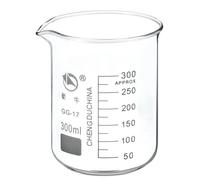 Bécher de laboratoire avec bec verseur, Bécher en verre borosilicaté, plusieurs tailles, bec gradué thermique, cuisine de laboratoire(300ml)