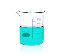 Bécher de laboratoire, Ensemble de béchers en verre gradué forme basse, qualité laboratoire borosilicaté 500/1000/2000ml(Each 1pc of 500ml 1l 2l)