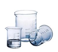 Bécher de verre de borosilicate, Bécher de forme basse en verre borosilicaté Boro 3. 5-2000 ml