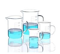 Bécher de verre de borosilicate, Bécher en verre borosilicaté avec poignée graduée 50-2000 ml