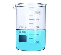 Bécher de verre de borosilicate, Bécher en verre de forme basse, expérience verrerie laboratoire 5 à 2000 ml