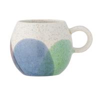 Becher PAULA Bloomingville Motif Circulaire Bleu Vert Avec Poignée