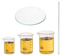 Béchers en verre borosilicaté de 250 ml, avec agitateur et couvercle en verre