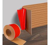 bechoanigel 10 cm x 10 m, plinthe adhésive souple auto-adhésif, PVC flexible, grain de chêne jaune, plinthe plate, auto-adhésif, pour salon, chambre, cuisine