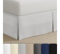 Bed Maker’s Never Lift Your Mattress Cache-sommier Enveloppant, Style Classique, Entretien Facile, Infroissable, Chute Traditionnelle de 35,6 cm, pour lit Double, Blanc