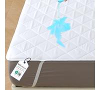 Bedecor Protège Matelas 90x200 cm Matelassé Imperméable avec 4 Coins élastiques,Alèse 90x200 Certifié Oeko-TEX,Respirant et Anti-acariens Lavable, Blanc
