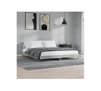 vidaXL Cadre de lit gris béton 160x200 cm bois d'ingénierie