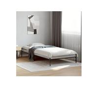 Bedframe bewerkt hout en metaal grijs sonoma eiken 90x200 cm845034