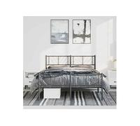 Bedframe met hoofd- en voeteneinde metaal zwart 135x190 cm372196