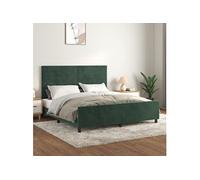 Bedframe met hoofdeinde fluweel donkergroen 180x200 cm3125833