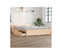 vidaXL Bedframe met lades 150x200 cm3103564 Marron G