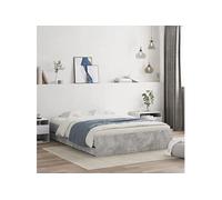 vidaXL Cadre de lit avec tiroirs sans matelas gris béton 140x190 cm 3207304