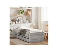 Bedframe met lades grijs sonoma eikenkleurig 90x200 cm3207348