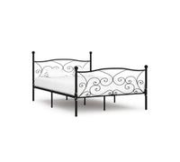 vidaXL Bedframe met lattenbodem metaal zwart 140x200 cm284457 Noir G