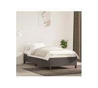 vidaXL Bedframe zonder matras 80x200 cm fluweel donkergrijs347289 Gris G