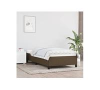 Bedframe zonder matras 80x200 cm stof donkerbruin347021