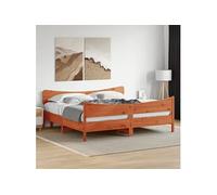 vidaXL Cadre de lit sans matelas cire marron 180x200cm bois pin massif