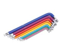 Bediffer Jeu de Clés Hexagonales, Conception à Bras Long, 9 Pièces | Acier durable 45#, Revêtement anticorrosion, Facile à utiliser, Adapté à l\'assemblage mécanique, Design multicolore brillant