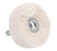 Bediffer Jeu de Meules de Polissage en Tissu Blanc, 50mm, 75mm, 100mm, pour le Meulage et le Polissage de Précision des Bijoux en Métal et de la Céramique (Type plat 50mm)