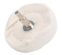 Bediffer Jeu de Meules de Polissage en Tissu Blanc, 50mm, 75mm, 100mm, pour le Meulage et le Polissage de Précision des Bijoux en Métal et de la Céramique (Type plat 75mm)