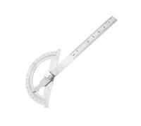Bediffer Règle de Recherche D'angle Rapporteur en Acier Inoxydable 0-180 Degrés pour une Mesure Précise à la Maison 15 Cm (80 * 120mm)