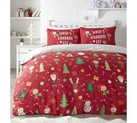 Bedlam Elf & Santa Parure de lit en Polycoton Facile d'entretien Multicolore Double