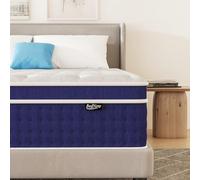 Bednew Matelas orthopédique à Ressorts ensachés 180 x 200 cm, 36 cm, 7 Zones, avec Couche en Mousse à mémoire de Forme Confortable, certifié Oeko-Tex, 101 Nuits