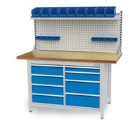 Bedrunk Hirth Bedrunk Hirth Établi avec caisson R 18-24 avec 8 tiroirs LxPxH 1500x750x959 mm Quantité:1