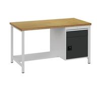 Bedrunk Hirth Établi gris clair, RAL7035/gris anthr.,RAL7016 l.1500xH859xP750 mm hêtre Multipl Quantité:1