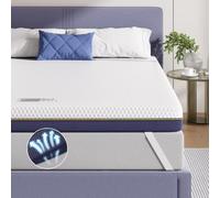 BedStory Surmatelas 10 cm 140 x 200 cm, surmatelas en mousse à mémoire de forme H3 et H4, certifié Oeko-Tex, convient pour ceux qui préfèrent un surmatelas plus dur