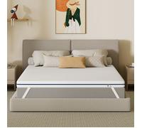 BedStory Surmatelas 160 x 200 x 8CM, Surmatelas Mousse à Mémoire de Forme, Tissu Respirant, Confort, Soutien Ferme, 2 Places