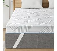 BedStory Surmatelas de 10 cm de hauteur 140 x 200 cm, surmatelas en mousse à mémoire de forme H3&H4, housse lavable, surmatelas pour lit à sommier tapissier, camping-car et canapé-lit