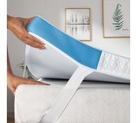 BedStory Surmatelas en gel - 200 x 200 cm - Hauteur : 10 cm - H3 et H4 - En mousse froide - Pour lit, lit à sommier tapissier, canapé-lit, caravane, certifié Oeko-Tex®