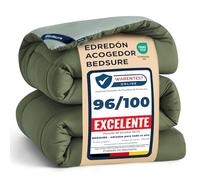 Bedsure Couette 135x200 Quatre Saisons Toute l'Année - Couette sans Housse 135x200cm 300g/m² - 4 Saisons Reversible Vert Bronze/Vert Iceberg, Duvet Doux et Chaud pour Allergiques