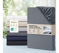 Bedsure Drap Housse 140x200 Microfibre Oeko-TEX - jusqu'à 30cm, Anthracite | Draps de Lit 2 Personnes pour Matelas Haut & Boxspring, Respirante & Séchage Rapide, 3M Scotchgard™ Anti-Transpiration