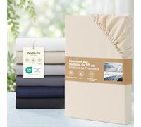 Bedsure Drap Housse 200x200 Microfibre Oeko-TEX - jusqu'à 30cm, Beige | Draps de Très Grand Lit pour Matelas Haut & Boxspring, Respirante & Séchage Rapide, 3M Scotchgard™ Anti-Transpiration